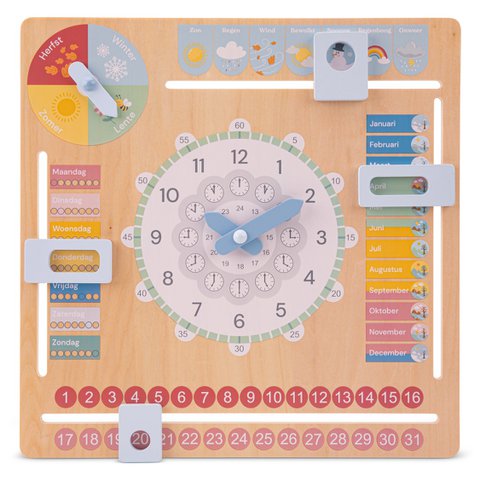 Wooden Calendar Clock