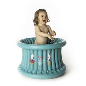 Cupcake Babies Big Bath turquoise opblaasbaar bad + pomp