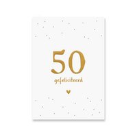 Karte 50 Jahre | Goldfolie