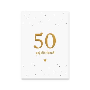 Card 50 years | Gold foil