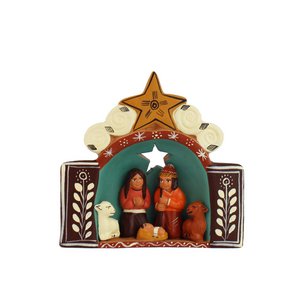 Kerstster gemaakt van keramiek, kerstversiering