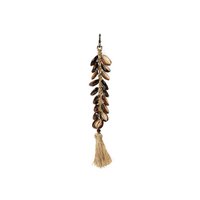Der Raffia Fishbone Schlüsselbund - Natural Black