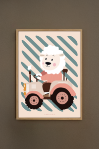 Poster Kinderzimmer - Schaapje Olivia Farm Thema
