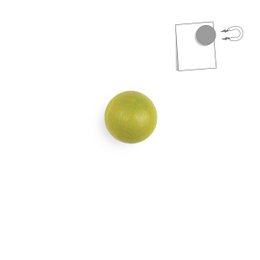 Petite boule magnétique en bois - couleur
