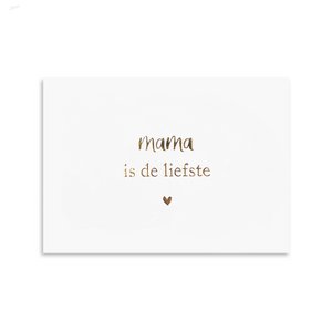 Kaart Mama Liefste | Goudfolie