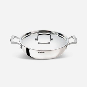 Royal-Pfanne 28 cm. 2 Griffe Edelstahldeckel