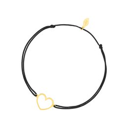Bracciale portafortuna CUORE GENERE, oro giallo 14 K, beige