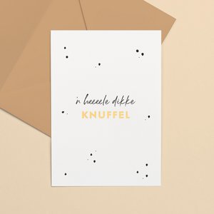 Greeting card gold foil | a big hug