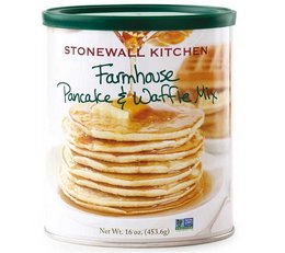 Farmhouse-style pancake and waffle mix in a 16 oz can. Made with all-natural ingredients.
