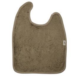 Slab extra large 37x50cm snap button bib in a variety of colors including Misty Rose, Rosewood, Apricot Blush, Sea Blue, Aspen Green, Inca Rust, White, Marin, Frosted Almond, Mellow Mauve, Whisper Green, Honey Yellow, Moon Blue, Feather Grey, Daisy White, Silky Lilac, and Savannah Sand. The bib is made of a soft, absorbent material and features a snap button closure.