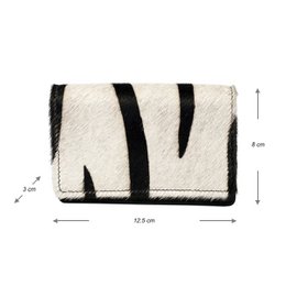 Ladies Wallet Black Leather RFID In 10 Prints