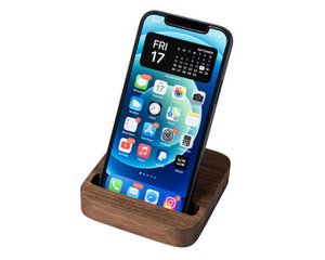 Phone Stand - OakyBlocks - Walnut