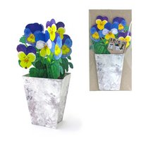 3D flower card pansy