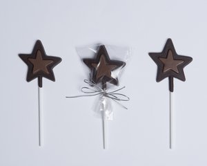 BIO Christmas Star Lollipop - Dark and Milk Chocolate