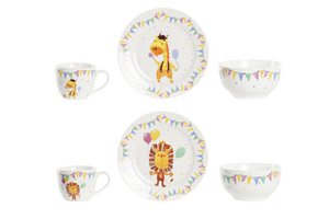 GESCHIRRSET 3 PORZELLAN 19X19X2 270ML, 2 SORTIMENTE. PC193818