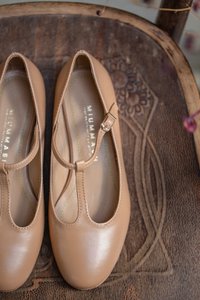 Handmade leather ballerinas - Lotta - beige 34-42