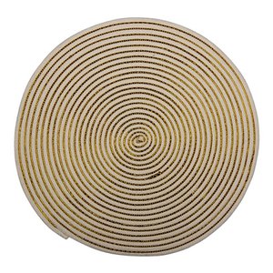 Placemat Riet Ø 51x1 cm Wit Geel Jute Cirkel Tafelmat