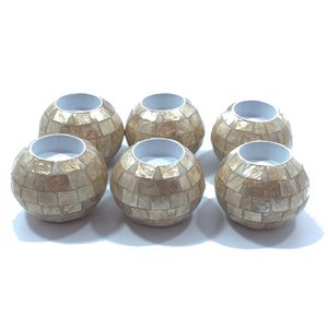 Set schelpen waxinelichtjeshouders goud