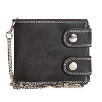 Leren Dames Portemonnee Met Ketting Zwart - Leren Heren Portemonnee Met Ketting Zwart