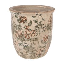 Flowerpot Ø 15x15 cm Beige Ceramic