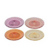 Glass breakfast plate Ø18xH1.5cm