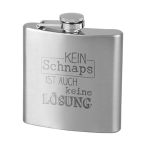 Hip flask "NO SOLUTION IS NOT A SOLUTION"