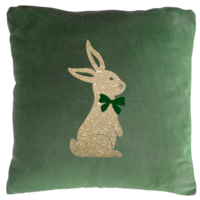 Velvet kussen paashaas met lus