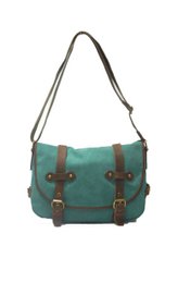 Shoulder bag in beige, kaki, blue, black, gray, coral, camel, burgundy, yellow, green, raspberry, and olive colors. Made of durable canvas material with leather accents. Features a classic satchel design with multiple pockets and adjustable strap for comfortable wear.