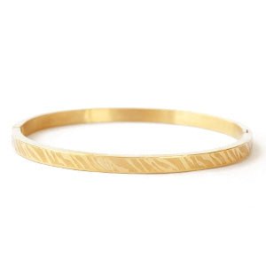 Armreif Stahlarmband Zebra Gold