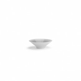 A white, flared dessert bowl measuring 15 cm in diameter. The bowl has a simple, minimalist design suitable for serving desserts or other small dishes.