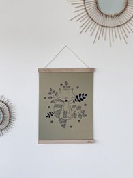 Guldpapirplakat - Vaskebjørnen