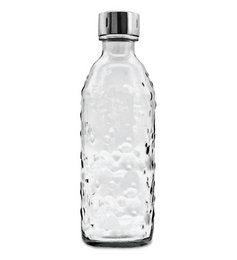Glass bottle for water bubbler (SodaStream*, Aarke*, etc.) 0.7 l with TWIN SECURE, transparent

The product is a glass bottle for a water bubbler, such as those made by SodaStream or Aarke. It has a capacity of 0.7 liters and features a TWIN SECURE design. The bottle is transparent in color.