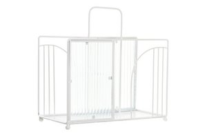 METALEN GLAZEN TIJDSCHRIFTREK 36X16X34 WIT LD191277