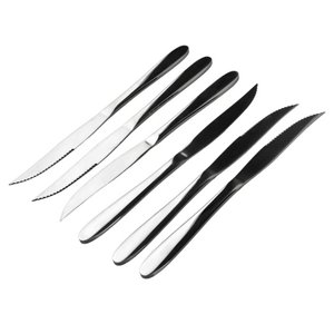 Orchideen -Set von 6 Steakmesser 23 cm