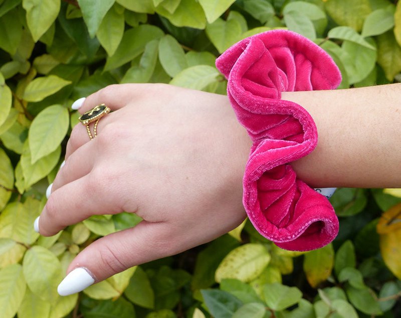 Hindbær Scrunchie
