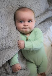 Grøn rib-romper