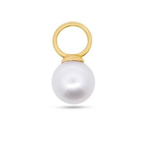 New Bling - 9NBG-O141 - 14K gold - Earring pendant - per piece - With Pearl