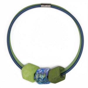 Exclusieve ketting van rubber met 3 Cubes, Jungle fever