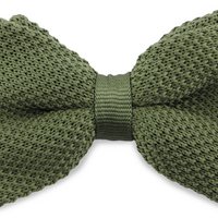 Sir Redman knitted kids bow tie moss green