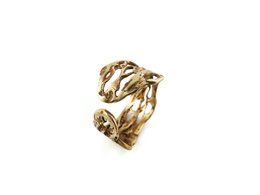 Patinated Bronze Adjustable Ring – Organic Openwork