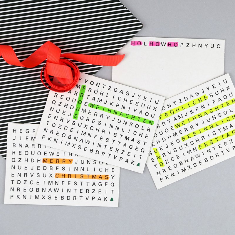 Postal pulpa de madera Tarjeta de Navidad Ted Riddle