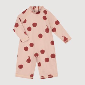 Babybadpak met lange mouwen Appel- en perenprint