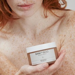  Exfoliating body scrub with natural ingredients for soft, glowing skin.