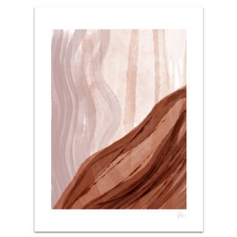 Warm Tone Layered Watercolour Art Print