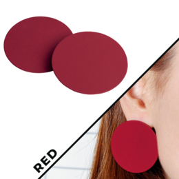 Artsy statement earrings in clear design, super light and durable. Available in Kirschrot, Sandbraun, and Sandrosa colors.