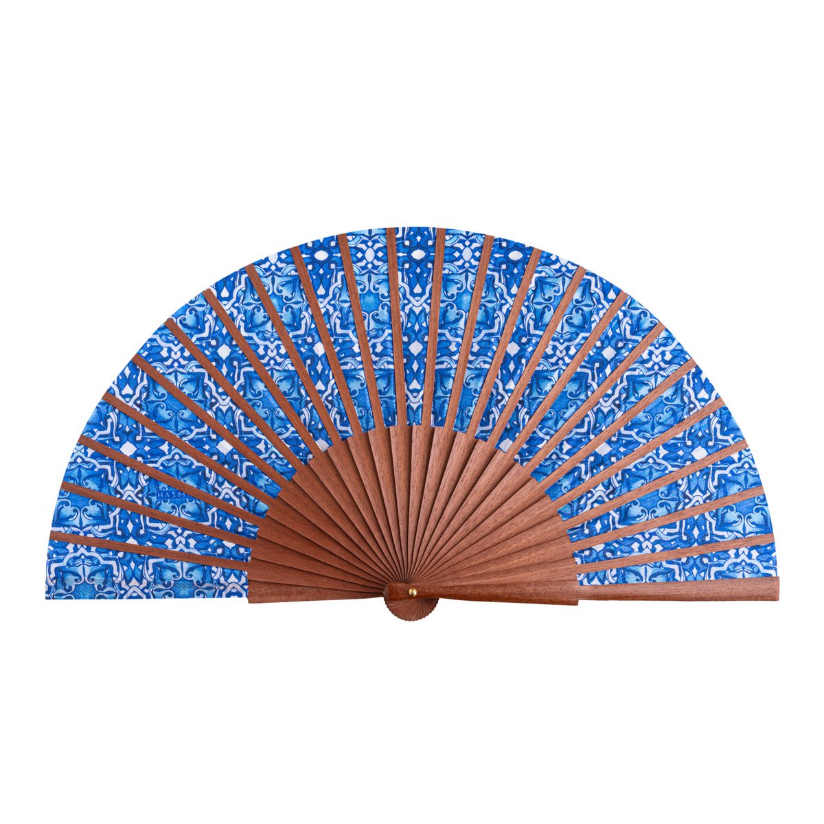 Blue folding hand fan Farah