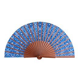 Blue folding hand fan Farah