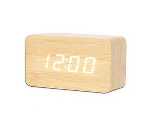 Wooden Alarm Clock Medium Beige