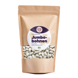  Organic white jumbo beans from China, unprocessed, versatile, flexible, and high in protein and ballast substances.