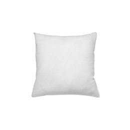A square white cushion measuring 40x40 cm, suitable for use as an accent or decorative piece in a variety of interior design styles.